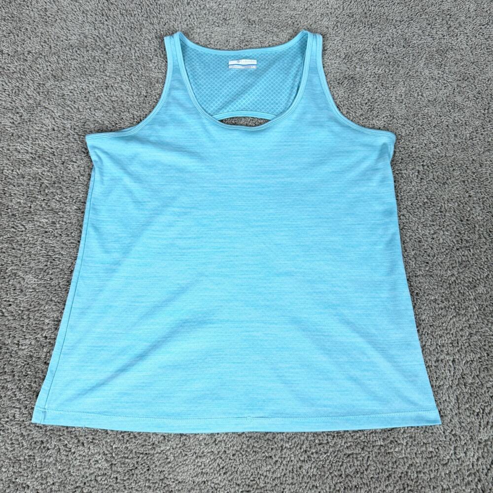 Columbia Shirt Girls Large Blue Sleeveless Tank Top Running Training Kids Youth
